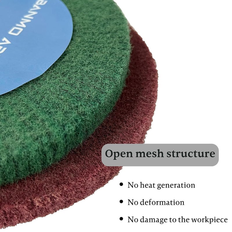 Banmo Abrasive 6 Inch Bench Grinder Polishing Wheel 320/600/800 Grit, 3PCS Tight Weave Tough Polishing Burnishing Wheels 0.5" Thickness for 0.5" Arbor, Great for Refurbishing Golf Clubs Metal Copper - Image 5